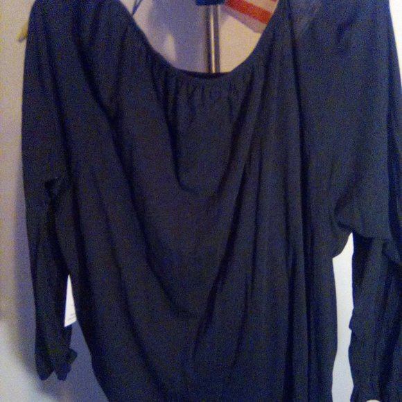 NWT Terra & Sky Black Blouse - Picture 2 of 4